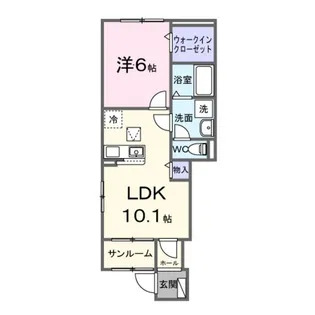 イル・ソレ 城山【1階】の間取り