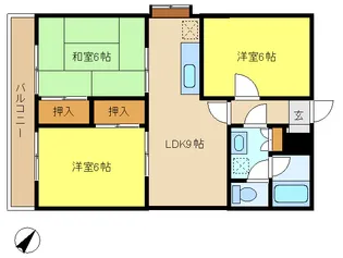 ドムールセゾン越谷【3階】の間取り