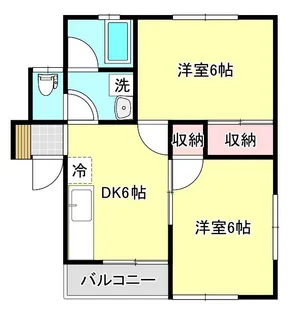 メープル北城【1階】の間取り