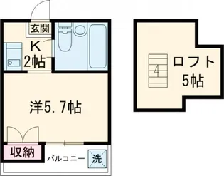 VIVA HOUSE弦巻【2階】の間取り