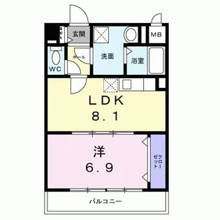 SUN【4階】の間取り