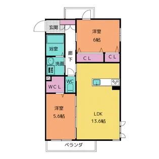 フォレストパーク平針【2階】の間取り