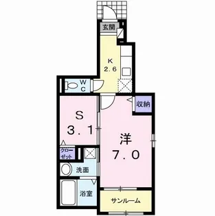 ラッフィナート【1階】の間取り
