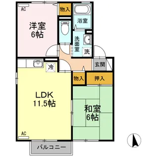 グランディア岩崎2000【2階】の間取り