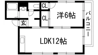 シャレオ上大市【1階】の間取り