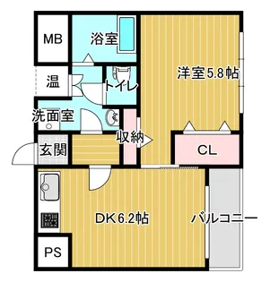 ライオンズマンション蒲田【4階】の間取り