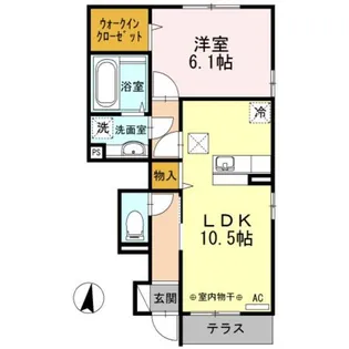 ドエルピアA【1階】の間取り