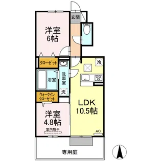 セリシールC【1階】の間取り