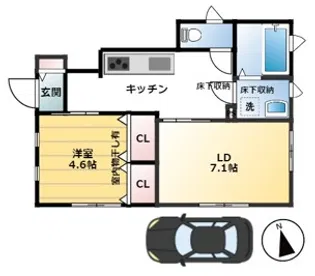 Chez moi西国分寺【1階】の間取り