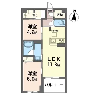 アルフラット万願寺【3階】の間取り