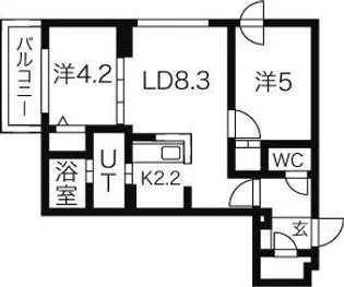 ラチーマ南郷【2階】の間取り