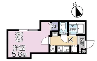 LIFE TOWN YOTSUGI【3階】の間取り