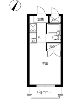 スカイコート川崎第4【5階】の間取り