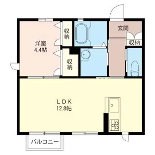 群馬県前橋市下新田町【アパート】の間取り