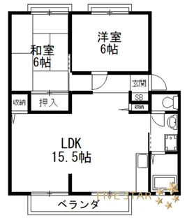 ハイツスター【2階】の間取り