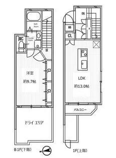 白金高輪レジデンス【1階】の間取り
