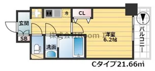 プレサンス上町台夕陽丘【2階】の間取り