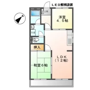 グリーンピア神戸【2階】の間取り