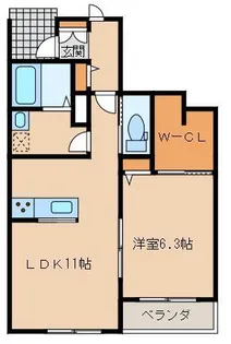 クレストコート A棟【1階】の間取り