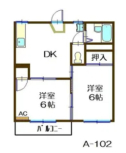 オリンポスA【1階】の間取り