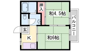 エコーハイツ【2階】の間取り