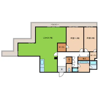 アルザグリーンタワー36階【36階】の間取り