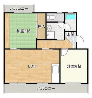 コア西伊場【3階】の間取り