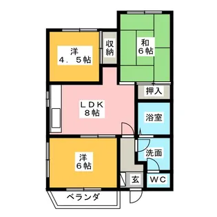 不二ハイツ【3階】の間取り