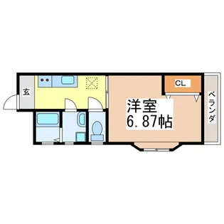 1Kの間取り画像