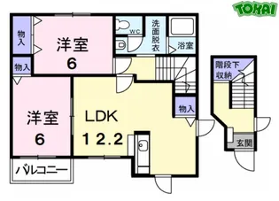 ヴィア・ラッテア A棟【2階】の間取り