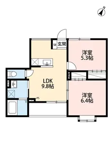 広島県広島市東区中山東3【アパート】の間取り