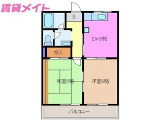 グリーンハイツ【2階】の間取り