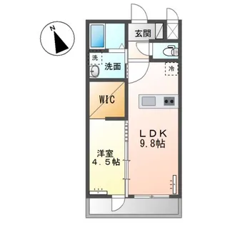 (仮)若木町新築アパート【2階】の間取り