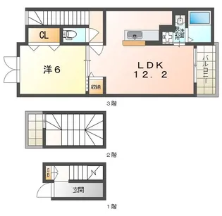 オーセンティックIII【3階】の間取り