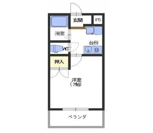 1Kの間取り画像