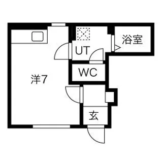 ドミール幸【1階】の間取り