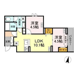 セレスティア若宮【2階】の間取り