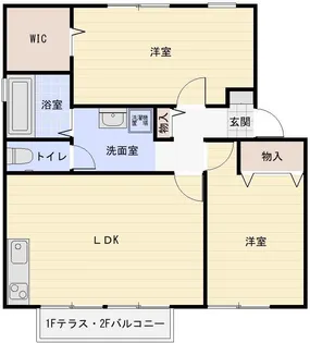 ガーデンコート B【2階】の間取り