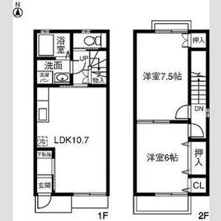 三重県四日市市日永1【一戸建】の間取り