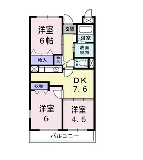 エスポワール吉田【3階】の間取り