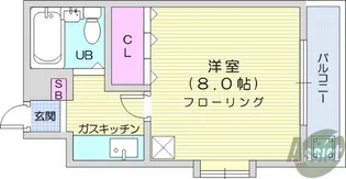 イーグルハイツ宮千代【2階】の間取り
