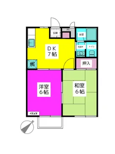 フルーツタウン・林檎【1階】の間取り