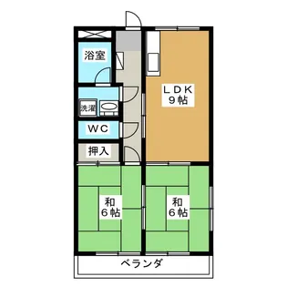 2LDKの間取り画像