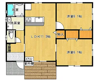 山形県東根市宮崎4【一戸建】の間取り