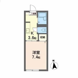 1Kの間取り画像