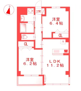 カレント ヒルズ【3階】の間取り