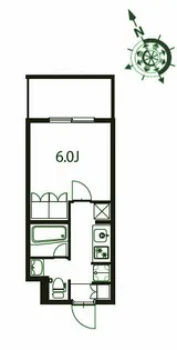 アジールコート東大井【2階】の間取り