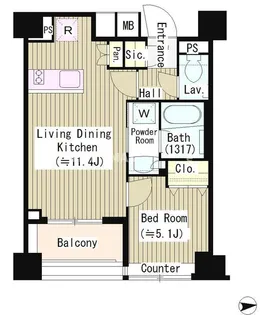 パークホームズ初台【2階】の間取り