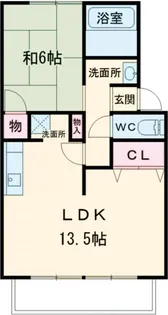 兵庫県高砂市米田町島【アパート】の間取り