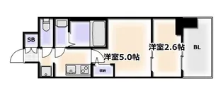 セレニテ難波グランデノール【7階】の間取り